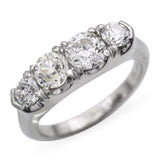 Vintage 18k White Gold 4-Stone 1.95tcw Diamond Ring