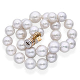 14k Tricolor Gold Clasp South Sea Pearl Strand Necklace