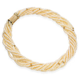 Vintage 14k Yellow Gold Multi Pearl Strand Necklace