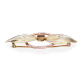 Vintage Tiffany & Co. 14k Yellow and Rose Gold Citrine Bow Brooch