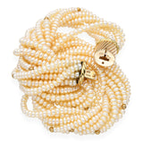 Vintage 14k Yellow Gold Multi Pearl Strand Necklace