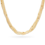 Vintage 14k Yellow Gold Multi Pearl Strand Necklace