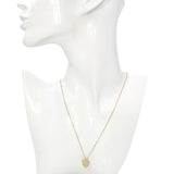 Vintage 14k Yellow Gold Pavé 0.40tcw Diamond Heart Pendant Necklace