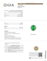 Important 18K White Gold 22ct Burmese Type A Apple Green Jadeite Cabochon Ring