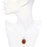 Antique Etruscan Revival 22k Yellow Gold Carnelian Cameo Brooch Pendant