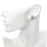 14k White Gold Diamond Hoop Earrings