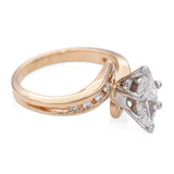 Vintage 14k 1.01tcw Diamond Bypass Engagement Ring