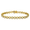 Vintage Cartier 18k Yellow Gold 7ct Diamond Bezel Set Tennis Bracelet