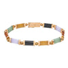 Vintage 14k Yellow Gold Jadeite Jade Link Bracelet