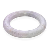 GIA Type A Mottled Light Purple and Light Green Translucent Jadeite Jade Bangle