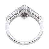 Shane Co 14k White Gold Mixed Cut Diamond Ring
