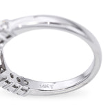 Shane Co 14k White Gold Mixed Cut Diamond Ring