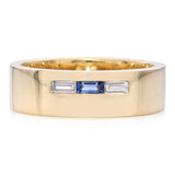 Tacori 18k Yellow Gold Sapphire Diamond Men's Wedding Band