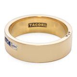 Tacori 18k Yellow Gold Sapphire Diamond Men's Wedding Band