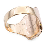 Antique 10k Yellow Gold Sardonyx Female Profile Cameo Ring