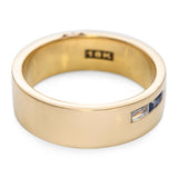 Tacori 18k Yellow Gold Sapphire Diamond Men's Wedding Band
