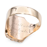 Antique 10k Yellow Gold Sardonyx Female Profile Cameo Ring