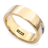 Tacori 18k Yellow Gold Sapphire Diamond Men's Wedding Band