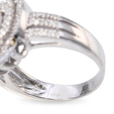 Vintage 14k White Gold Tanzanite and Diamond Halo Ring
