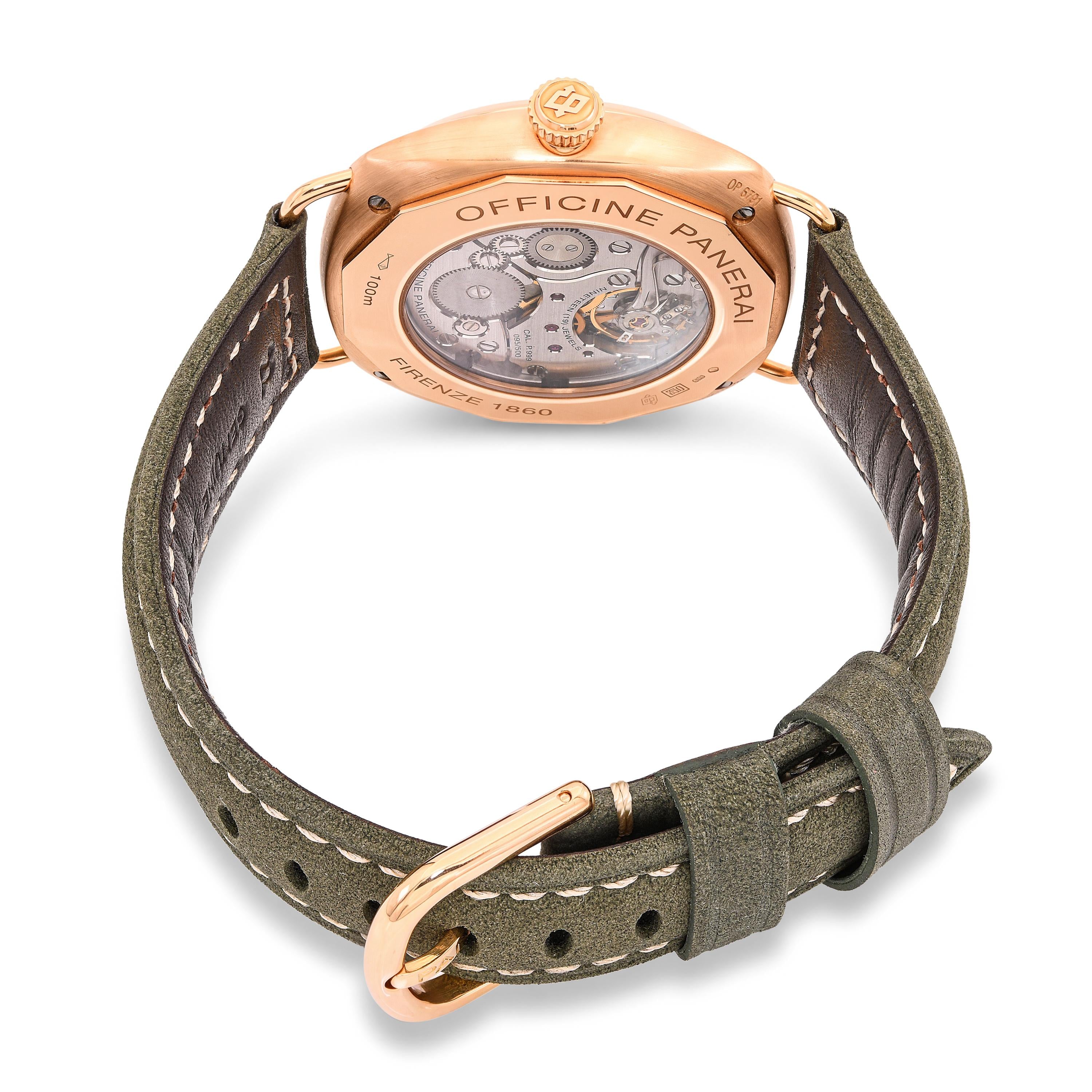 Panerai PAM 00336 18k Rose Gold Radiomir Oro Rosa 42mm Manual Watch