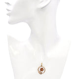 Antique Victorian 12k Yellow Gold Carved Agate and Diamond Flower Pendant