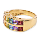 H Stern 18k Yellow Gold Multi Gemstone Stars and Moon Design Ring