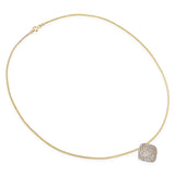 14k Yellow Gold 0.50tcw Diamond Pillow Pendant Necklace