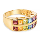 H Stern 18k Yellow Gold Multi Gemstone Stars and Moon Design Ring