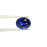 GIA 1.82ct Oval Step Cut Blue Heated Madagascar Sapphire