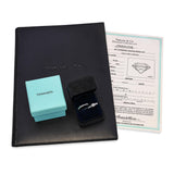 Tiffany & Co Platinum Lucida .51ct Diamond Engagement Ring & Wedding Band Set