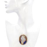 Antique French 16k Yellow Gold Sardonyx Shell Commesso Cameo Brooch