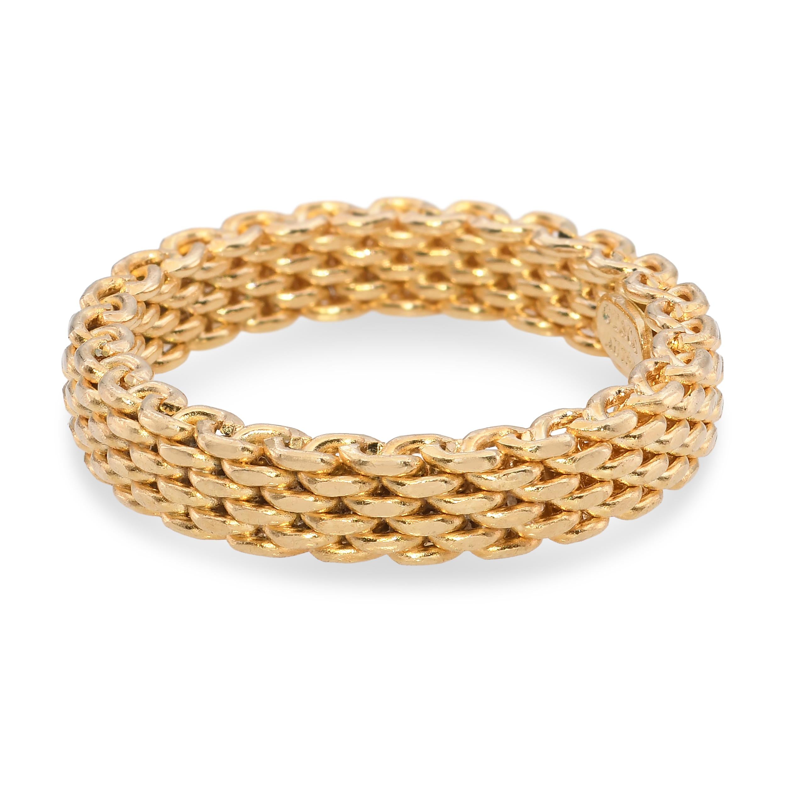 Tiffany & Co. 18k Yellow Gold Somerset Mesh Band Ring