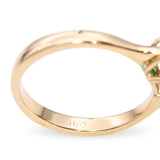 Vintage 18k Yellow Gold Zambian Emerald & Diamond Ring