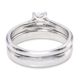 Tiffany & Co Platinum Lucida .51ct Diamond Engagement Ring & Wedding Band Set