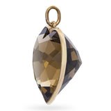 Vintage 12k Yellow 48.2ct Smoky Quartz Heart Pendant