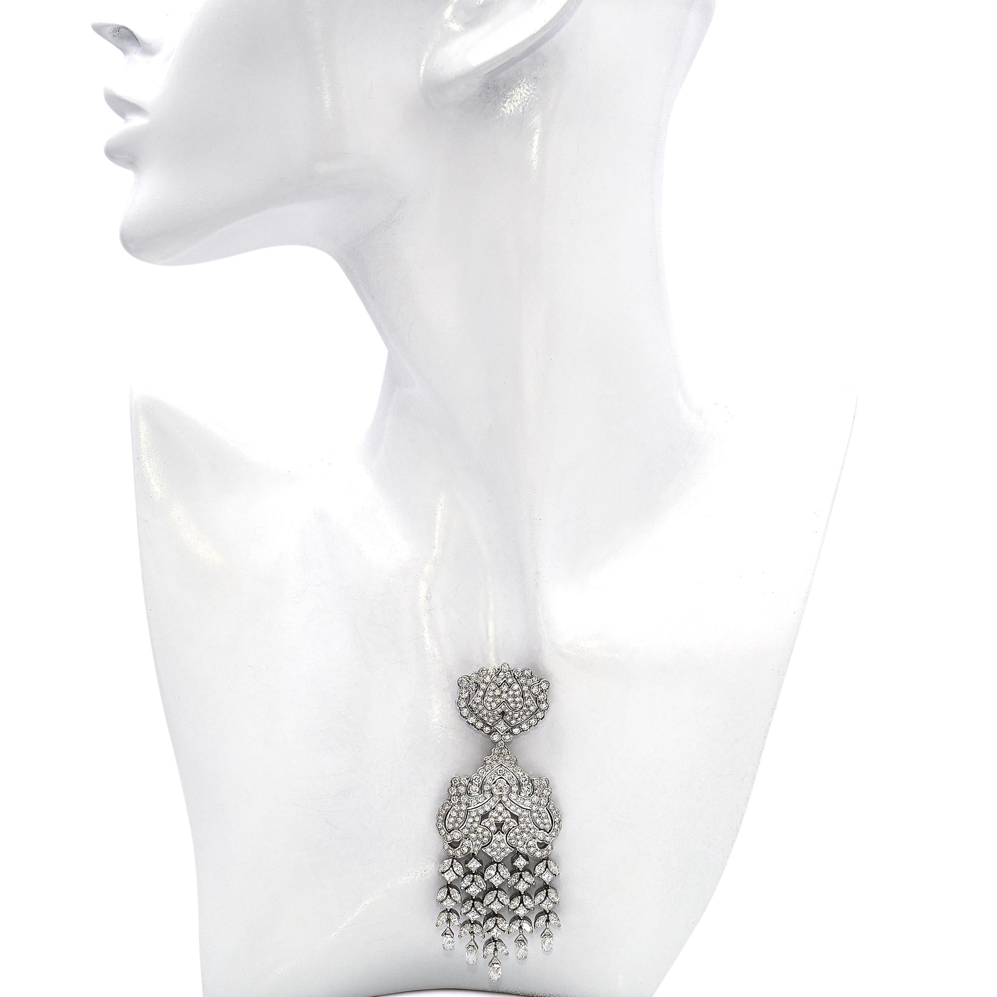 Vintage White Gold 7.75ct Diamond Pendant