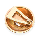 Antique 14k Yellow Gold 0.70ct Old European Cut Diamond Enhancer Pendant