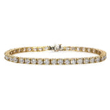 Vintage 18k Yellow Gold 8.4tcw H SI Diamond Tennis Bracelet