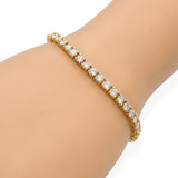 Vintage 18k Yellow Gold 8.4tcw H SI Diamond Tennis Bracelet