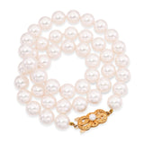Mikimoto 18k Yellow Gold 8mm Akoya Pearl Necklace