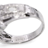 Vintage Art Deco 17k White Gold Old Euro Cut 1.01tcw H Si1 Diamond Ring