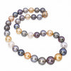 Vintage 14k Gold Graduated Multicolor South Sea Pearl Strand Necklace
