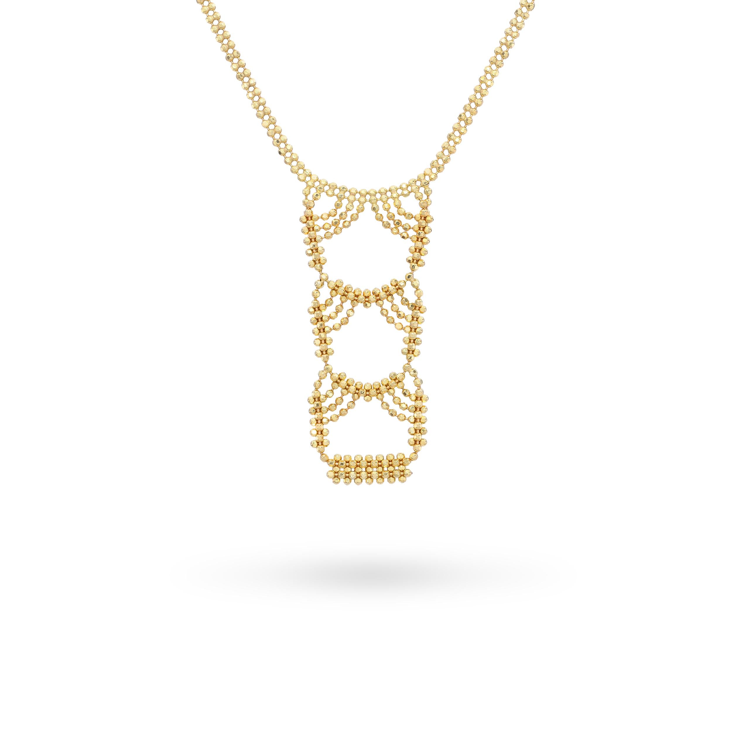 Vintage Tiffany & Co. 18k Yellow Gold Cascading Bead Necklace