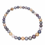 Vintage 14k Gold Graduated Multicolor South Sea Pearl Strand Necklace