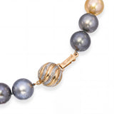 Vintage 14k Gold Graduated Multicolor South Sea Pearl Strand Necklace