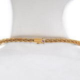Roberto Coin 18k Yellow Gold Two Tone Braided Link Diamond Pave Necklace