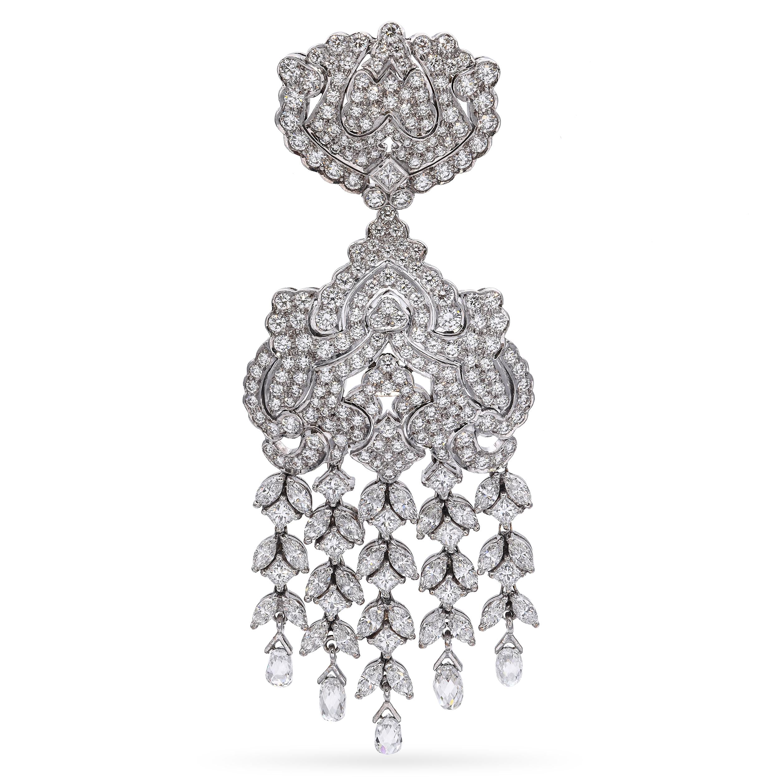 Vintage White Gold 7.75ct Diamond Pendant