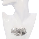 Large Platinum Pearl and 3.06ctw Diamond Floral Brooch
