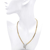 14k Gold 1.32tcw Diamond Pave V-Style Necklace