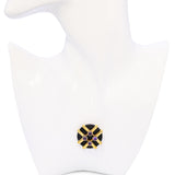 Vintage Aldo Cipullo 1974 18k Yellow Gold Onyx & Amethyst Brooch